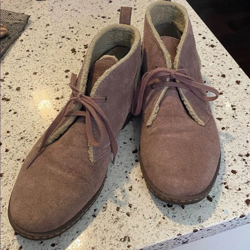 TIMBERLAND EARTHKEEPERS SUEDE FAUX FUR LACE UP BOOTS - Picture 1 of 9